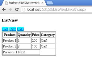 On first link button click